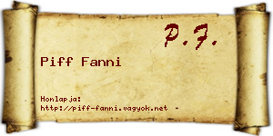 Piff Fanni névjegykártya